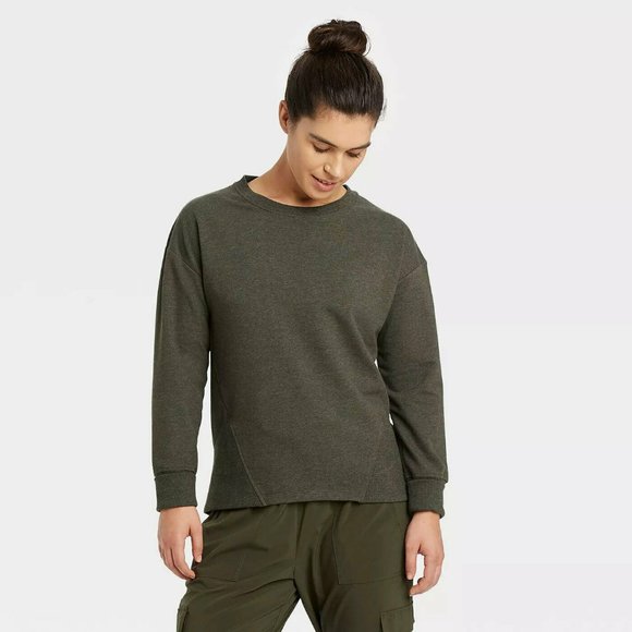 Women's French Terry Crewneck Pullover - Picture 1 of 4